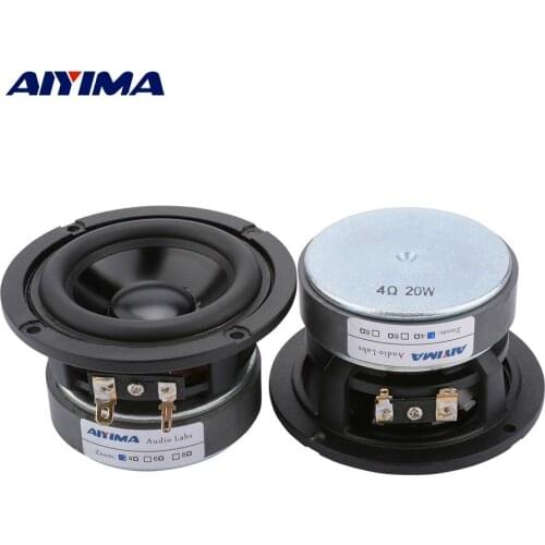 AIYIMA 2Pcs 3 Inch Full Range Speakers 4 8 Ohm 20W Audio Speaker Midrange Bass Sound Loudspeaker Home Theater Amplifier DIY