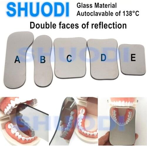 1 piece Double-Sides Dental Intraoral Occlusal Photographic Mirror Glass Oral Health Care Dental Orthodontic Mirrors Reflector