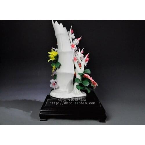 Festival High Vase Porcelain, Flower Ware, Home Decoration, Business Gift, Ceramic Crafts, Peony and Chrysanthemum