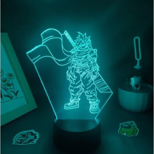 Final Fantasy Figure Cloud Strife 3D Lava Lamps Led RGB Night Lights Cool Gift For Friends Gaming Room Table Colorful Decoration
