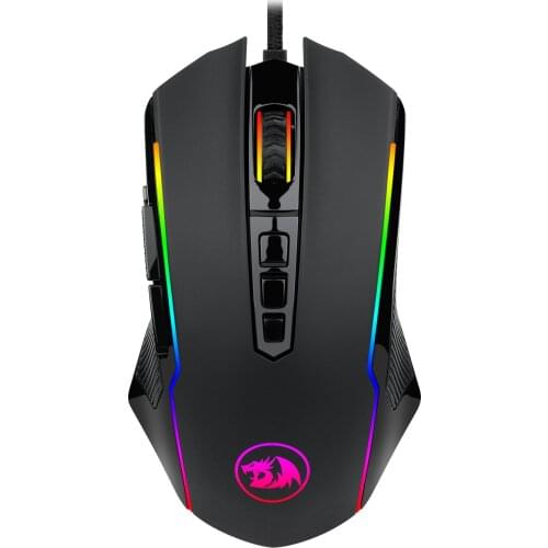 Redragon M910 Gaming Mouse 16.8 Million RGB Color Backlit Comfortable Grip 9 Programmable Buttons12400 DPI for Game Mice