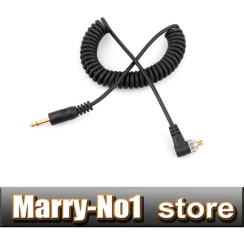 3.5mm to Male FLASH PC Sync Cable Cord with Screw Lock For 580EX II 7D 5DII 50D 40D 30D 20D 10D 1D D300s D300 D200