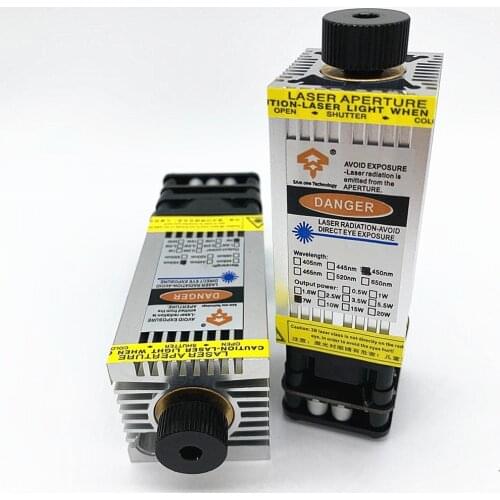 7W laser head, blue laser module, engraving stainless steel wood, used for engraving cutting tools, efficient light transmission