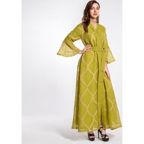 Muslim Long Dress Kaftan Moroccan Abaya Dubai Turkey Islam Caftan Dresses For Women Djellaba Robe Longue Femme Musulmane Vestido