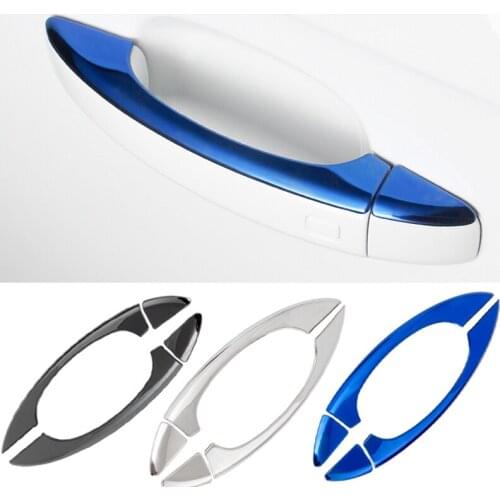 For Audi A4 B9 A5 Q5 Q3 Stainless Steel Trim Door Handle Cover Decorative Exterior Door Stickers Sequins Car Accessories