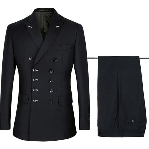 2021 Newest Black Wedding Dress Tuxedos Dinner Suits Evening Dress costume homme terno masculino Mens Suits 2PCS(Blazer+Pants)