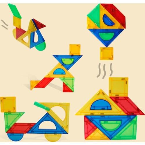 New 9 PCS Jigsaw Puzzle Toys For Children Colorful Learning Educational Square Cube Game Magnetic Puzzle Toys for Children