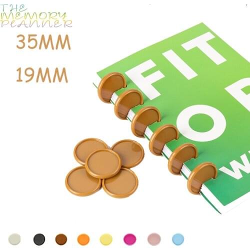 100pcs Mushroom Hole Binding Rings Notebook Loose-leaf Buckle Plastic Discs Loose-leaf Notebook Discs Rings Notebook accessories