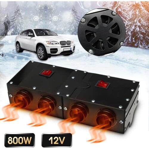 DC 12V 800W Professional Automobile Parking Heater Winter Windshield Defogger 4 Fan Port Defroster Warmer Car Accessories