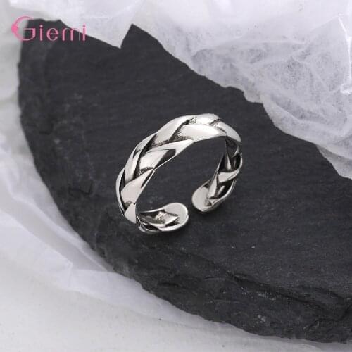 Newest Model Adjustable Rings For Women Girls Genuine 925 Sterling Silver Opening Finger Rings Any Party
