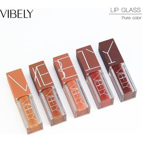 Five Color Eating Native Color Pumpkin Lip Glaze Matte Mist Face Lip Color Lipstick Wholesale Makeup Cosmetic Gift for Women