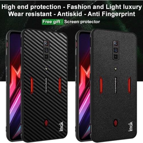 For Nubia Red Magic 6 /6 Pro imak Phone Case Luxury Shockproof Classic Soft TPU Rubber Case Cover