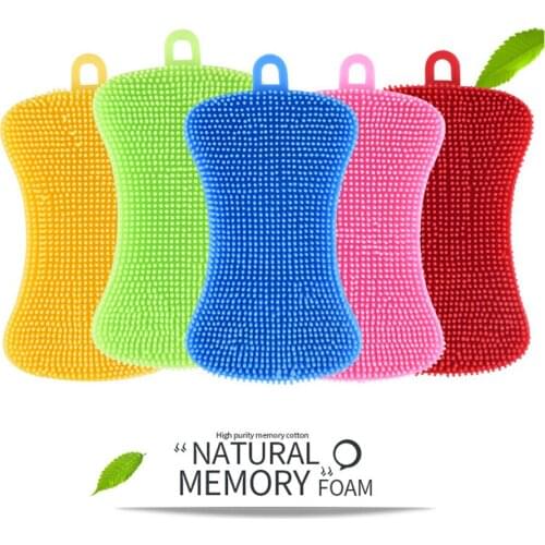 Cleaning Brush For Kitchen Convenience Window Dishwashing Sponge Kitchen Accessories Dish Washing Brush Home Kitchen Supplies