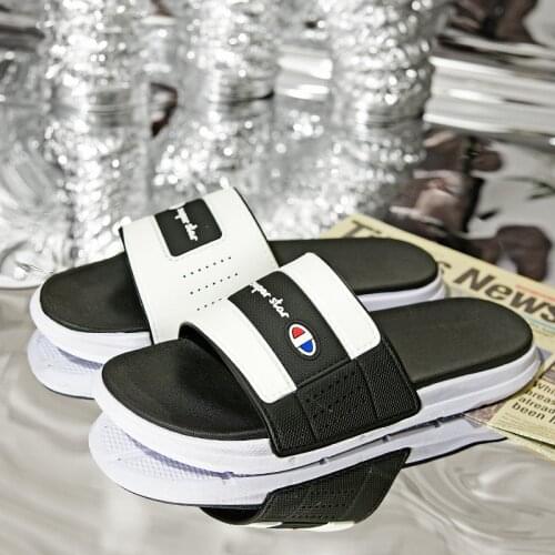 Summer Outdoor Slippers Mens Shoes Fashion Men Slides Non-slip Beach Sandals Men Couple Flip Flops Indoor Home Bath Slippers