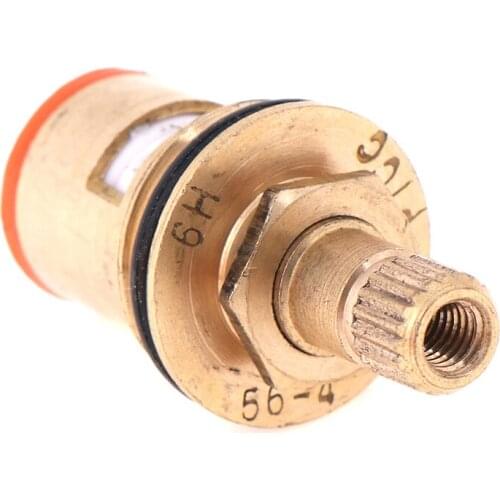 1/2" Replacement Brass Ceramic Disc Tap Valve Quarter Turn Cartridges Gland Insert 20 Teeth Bathroom Faucet Accessory Disc Valve