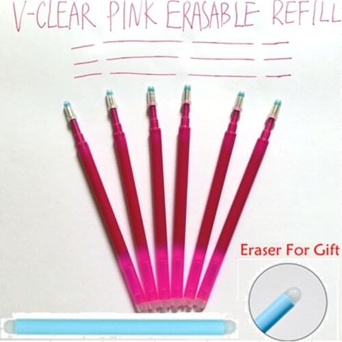 6Pcs/Lot Friction Erasable Pen Frixion Refill Unisex Refill Pens Erasable Refills Unisex 0.7mm Gel Pen School Office Stationery