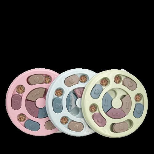 Dog Slow Food Plate Puzzle Interactive Toy Anti-Boring Artifact Dog Bowl Multiple Food Boxes Thick Wear-Resistant Anti-Slip Mat