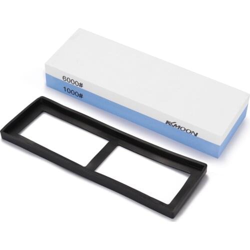 Household Sharpening Stone Sharpener for All Blade Kitchen Cutter Sharpener Double Side Grind Stone with Non-Slip Silicone Base