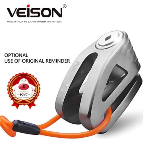 VEISON Motorcycle Lock Moto Theft Pretection Brake Motorcycle 304 Stainless Steel Lock Motorbike Lock Moto Disc Locks Waterproof