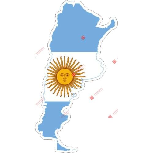 Personality Sticker Car Moto Map Flag Vinyl Outside Wall Decal Argentina Racing Helmet Stickers