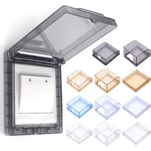 86 Type Socket Splash-Proof Box Self-Adhesive Wall Socket Waterproof Box Plug Cover Bathroom Switch Protection Cover