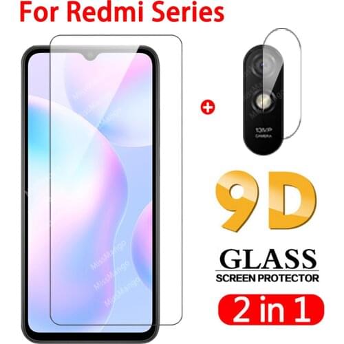 2in1 Tempered Glass for Xiaomi redmi 9a 9c 9 8 7a 7 k30 pro zoom glass camera lens screen protective for Xiaomi 9 lite F1 Film