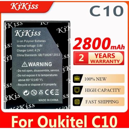 KiKiss 2800mAh Backup Battery Replacement For Oukitel C10 Mobile Phone