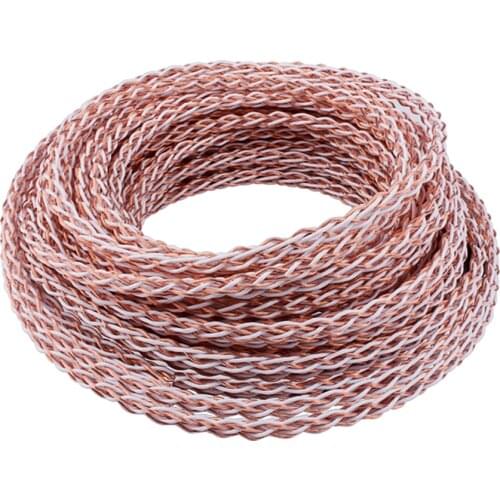 10M Hifi Speaker Cable Fever 7N OCC Single Crystal Copper Conductor 8 Strands Audio Jack DIY Car Speakers AUX Wire Amplifier