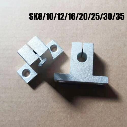 4pcs SK8 SK10 SK12 SK16 SK20 SK25 SK30 SK35 linear bearing rail shaft Support Linear Shaft Linear Rod CNC Router 3D printer Part