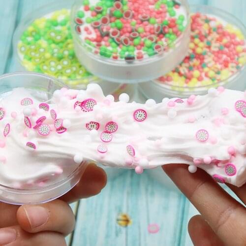 60ml Fruit Cloud Slime Scented Stress Kids Clay Squishies Clay Mud Educational Toys for Children Handmade Filling Material DIY