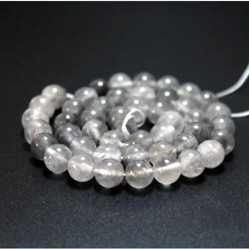 Wholesale Grey Cloud Crystal Natural Stone Beads For Jewelry Making Stone DIY Bracelet Necklace 4mm 6mm 8mm 10mm 12mm 15.5