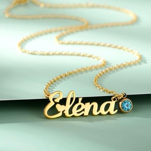 Personalized Custom Name Necklace For Women Men Gold Silver Color Stainless Steel Chain Chocker Female Pendant Necklace Jewelry