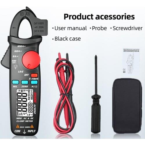 New Mini AC/DC Digital Clamp Meter High-precision Handheld Current / Voltage Multimeter