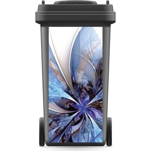 DIY Creative 3D Rubbish Bin Sticker Blue Butterfly Wall Mural Wall Print Decal Removable self adhesive Kitchen Accessories