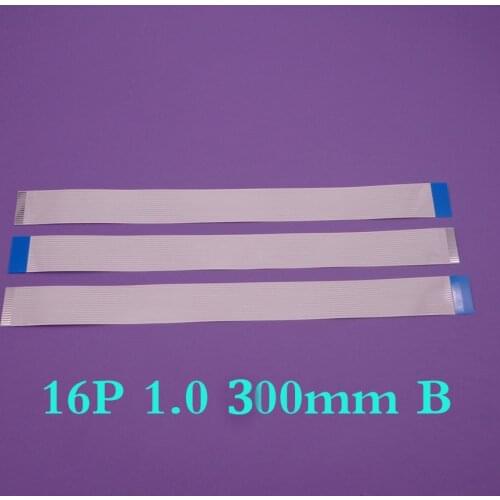 100pcs/lot New FFC FPC flat flexible cable 1mm pitch 16 pin 16pin Reverse Length 300mm Width 17mm Ribbon Flex Cable