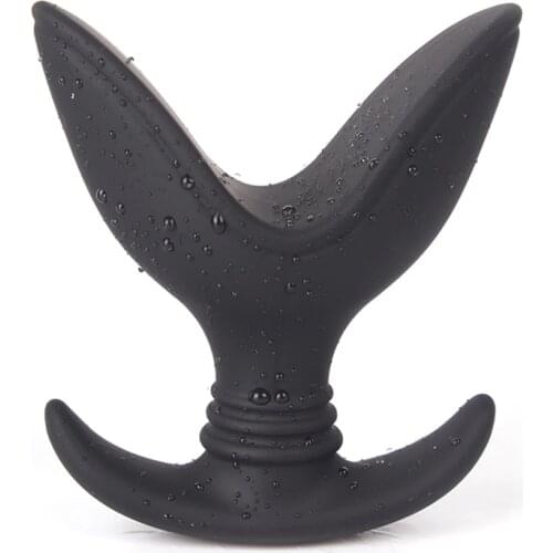 Soft Silicone V Port Anal Plug Toys Opening Butt Plug Speculum Prostate G-Spot Massage Anus Extender Anal Sex Toys for Woman Men