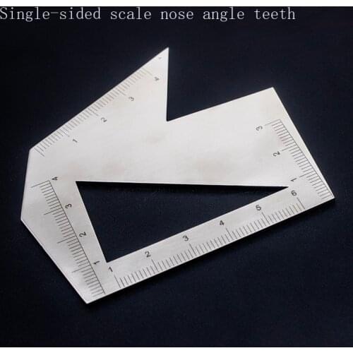 Rhinoplasty instrument, nose angle number, stainless steel measuring ruler, nose angle ruler
