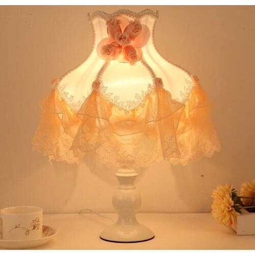 Bedroom lamp bedside lamp european simple creative romantic girl home table lamp home decoration night light LB121218