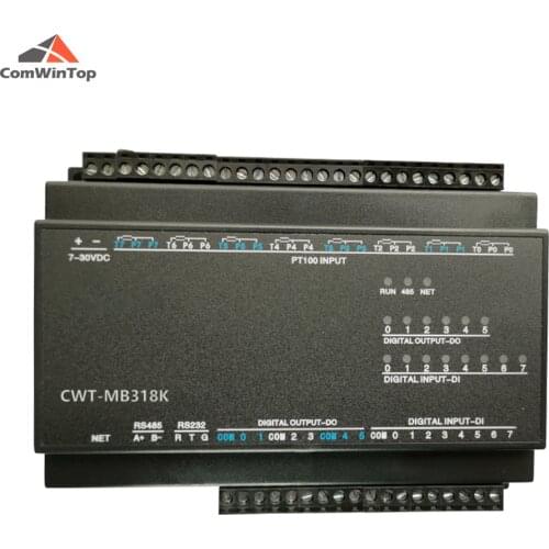 CWT-MB318K 8PT+8DI+6DO RS485 RS232 Ethernet Modbus Rtu Tcp Io Acquisition Module