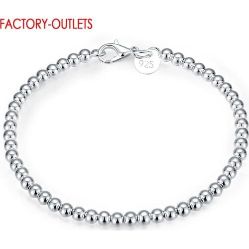 Hot Sale 100% 925 Sterling Silver Beads Bracelets For Women Fine Silver Jewelry Accessory For Party Best Gift For Her
