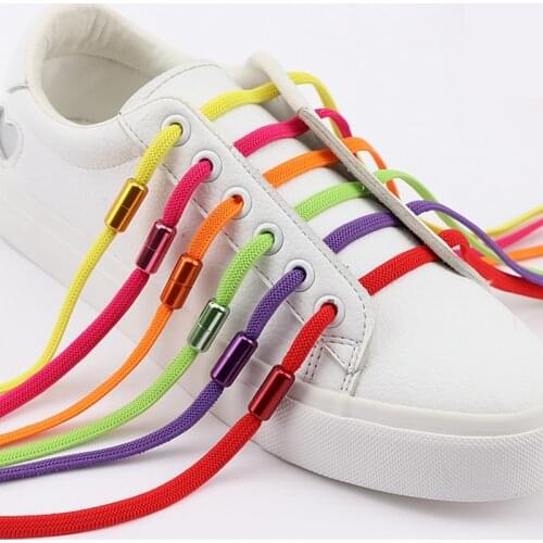 New Flat Elastic shoelace Round Color capsule lock No tie shoelaces Fashionable Child adult Lazy lace Suitable for all shoes