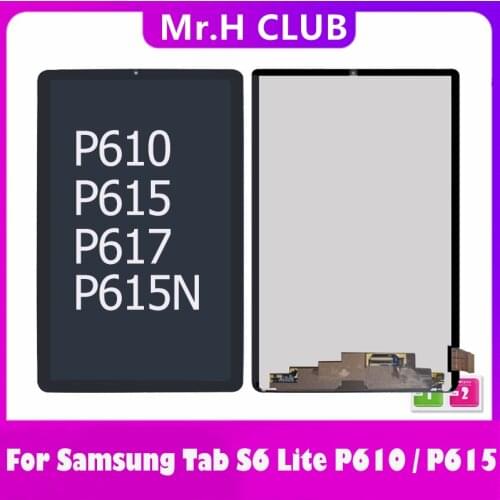 Original AAA+ For Samsung Galaxy Tab S6 Lite 10.4 P610 P615 P615N P617 LCD Screen Touch Display Glass Panel Digitize Assembly