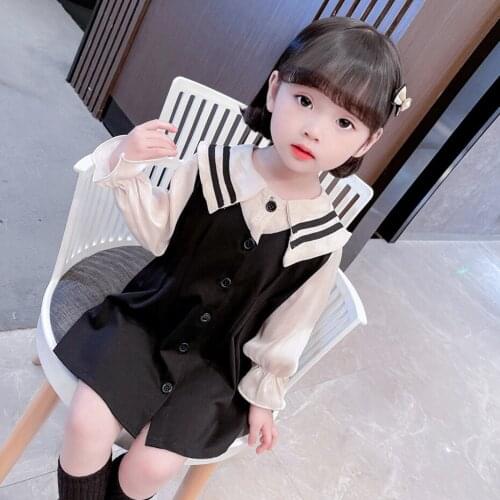 Dresses For Girls Striped Pattern Girls' Dresses Spring Autumn Children Dress Casual Style Costumes For Girls