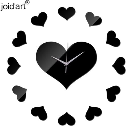 Sale new home 3d acrylic mirror clocks modern diy digital watch wall stickers clock quartz living room