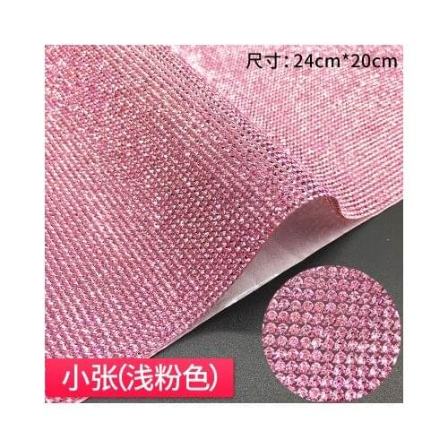 Pink bling rhinestone sticker sheets luxurious phone case decor Self Adhesive Scrapbooking Sticker shoes decoration 24*20cm