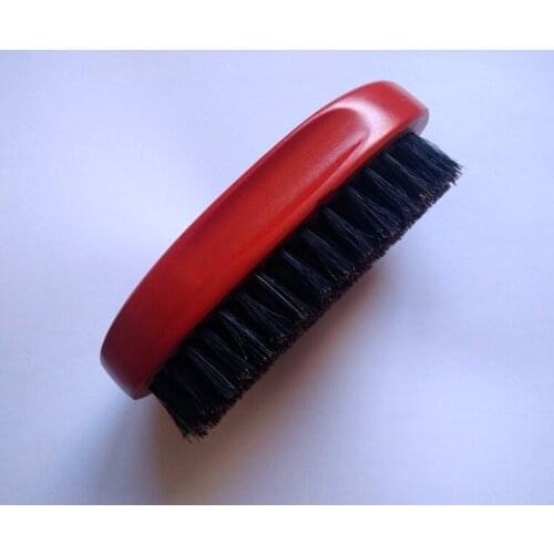 Red Lacquer Dutch Wood Boar Bristle Beard Brush&Mustache brush For Gentlemen Beard Care Engrave Logo