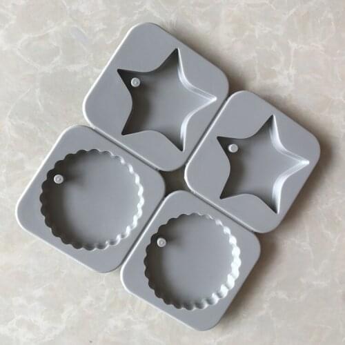 DIY Silicone Mould Fragrance Gypsum Handmade Soap Mold Circle Five-pointed Star XG777