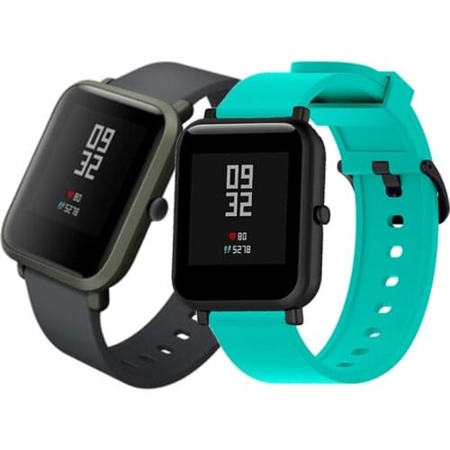 Silica Strap for Huami Amazfit Bip Youth Smart Band Fitness Tracker Accessories Belt for Xiaomi Amazfit Bip Wristband Strap man