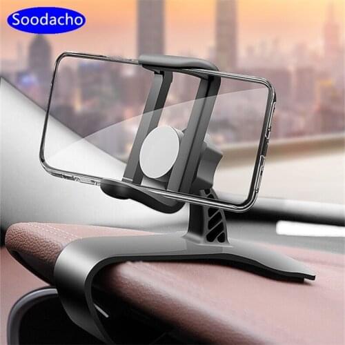 Shoodacho Car Multifunctional Mobile Phone Bracket 360 Degree Sun Visor Mirror Dashboard Mount GPS Stand Phone Holder