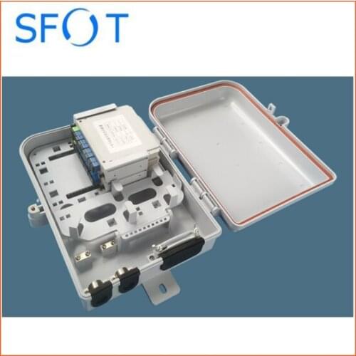 High quality, 16-port FTTH Distribution Box, 1*16 or 2 1*8 PLC splitter box, suitable for room and outdoor application